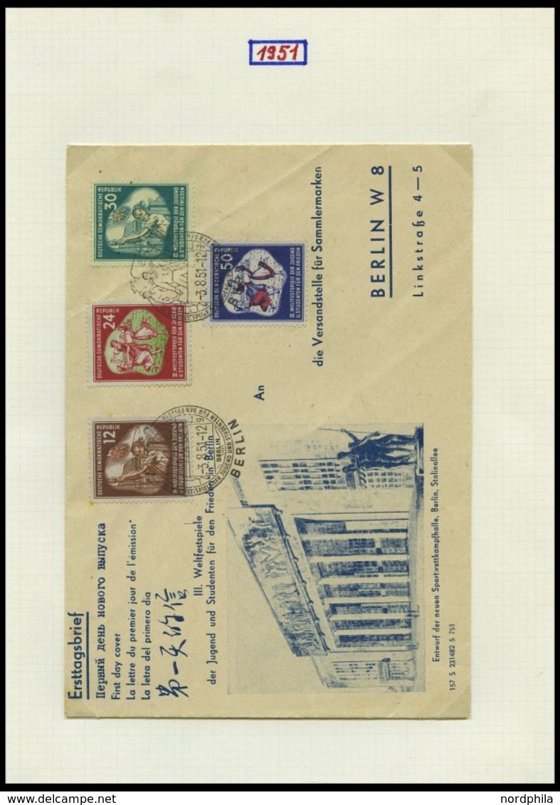 SAMMLUNGEN 1949-1990, reichhaltige Briefsammlung in 11 dicken Bänden, meist FDC und portogerechte Einschreibbriefe, auch