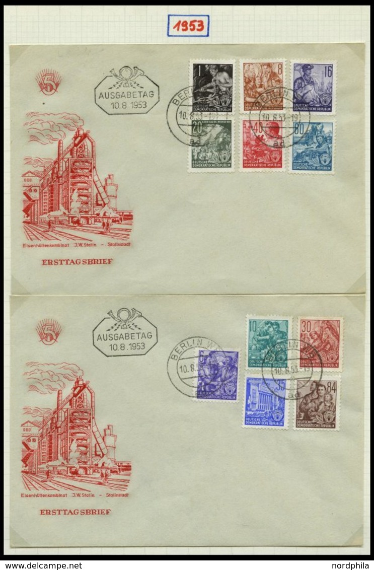 SAMMLUNGEN 1949-1990, reichhaltige Briefsammlung in 11 dicken Bänden, meist FDC und portogerechte Einschreibbriefe, auch