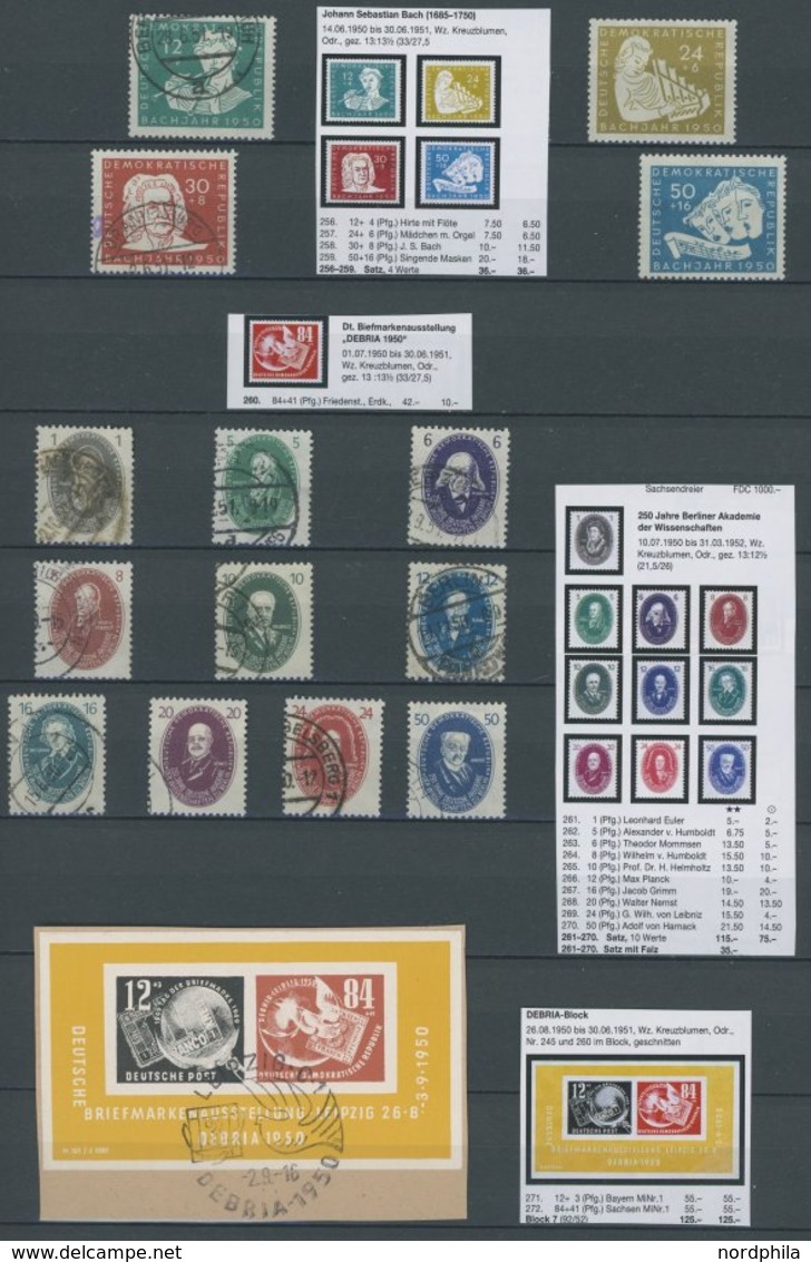 SAMMLUNGEN O,**,* , 1949-90, Meist Gestempelte, Weitgehend Komplette Sammlung DDR In 4 Großen Einsteckbüchern, überwiege - Collezioni