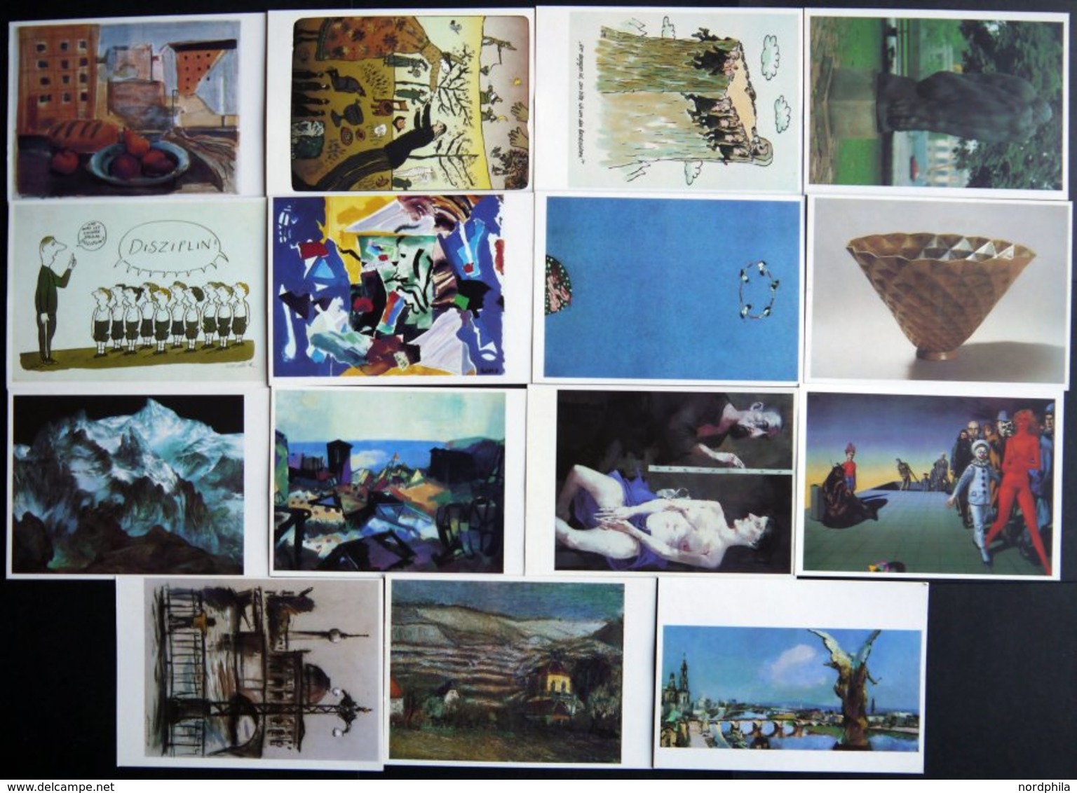 GANZSACHEN P BRIEF, Privatpost: 1982, 10 Und 25 Pf. Orange Bauten, 15 Verschiedene Ungebrauchte Künstlerkarten, Pracht - Autres & Non Classés
