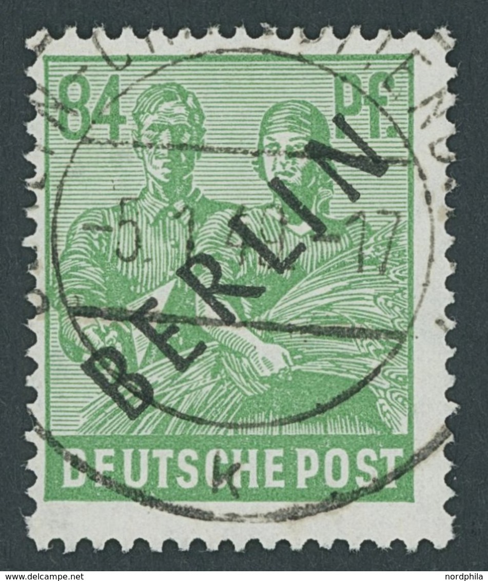 BERLIN 16 O, 1948, 84 Pf. Schwarzaufdruck, Pracht, Gepr. D. Schlegel, Mi. 100.- - Other & Unclassified