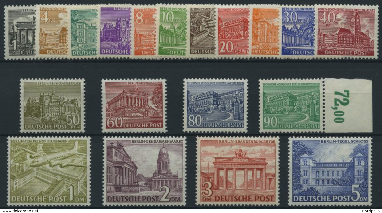 BERLIN 42-60 **, 1949, Bauten, Prachtsatz, Mi. 750.- - Altri & Non Classificati