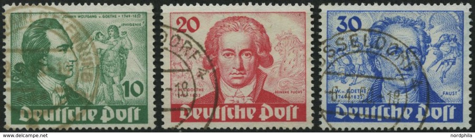 BERLIN 61-63 O, 1949, Goethe, Prachtsatz, Mi. 180.- - Other & Unclassified