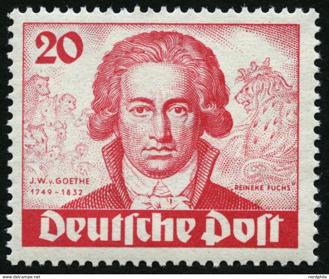 BERLIN 62 **, 1949, 20 Pf. Goethe, Pracht, Mi. 150.- - Andere & Zonder Classificatie