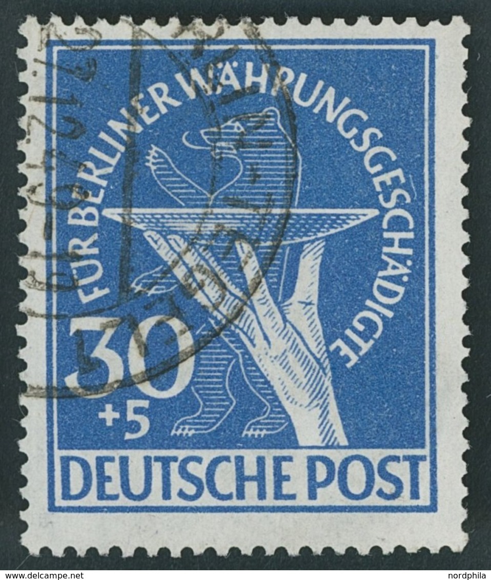 BERLIN 70 O, 1949, 30 Pf. Währungsgeschädigte, Feinst, Gepr. D. Schlegel, Mi. 230.- - Other & Unclassified