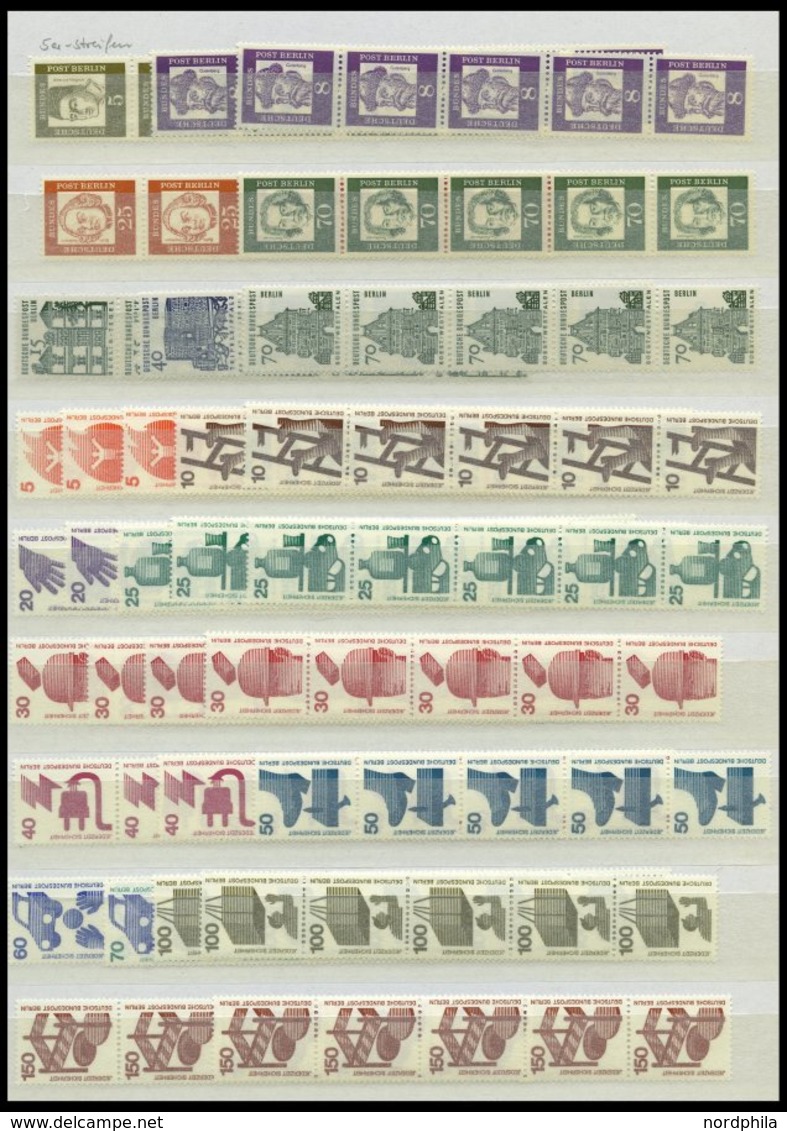 ROLLENMARKEN **, 1961-73, Partie Rollenmarken Mit 5er-, 6er- Und 11er-Streifen Sowie Farbigen Zählnummern, U.a. Mit Mi.N - Roulettes