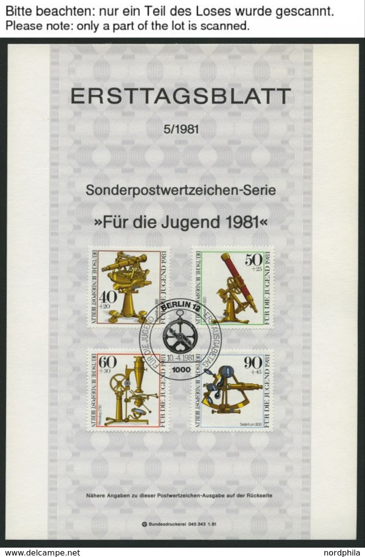 ERSTTAGSBLÄTTER 637-88 BrfStk, 1981/2, 2 Komplette Jahrgänge, ETB 1/81 - 14/82, Pracht - Other & Unclassified