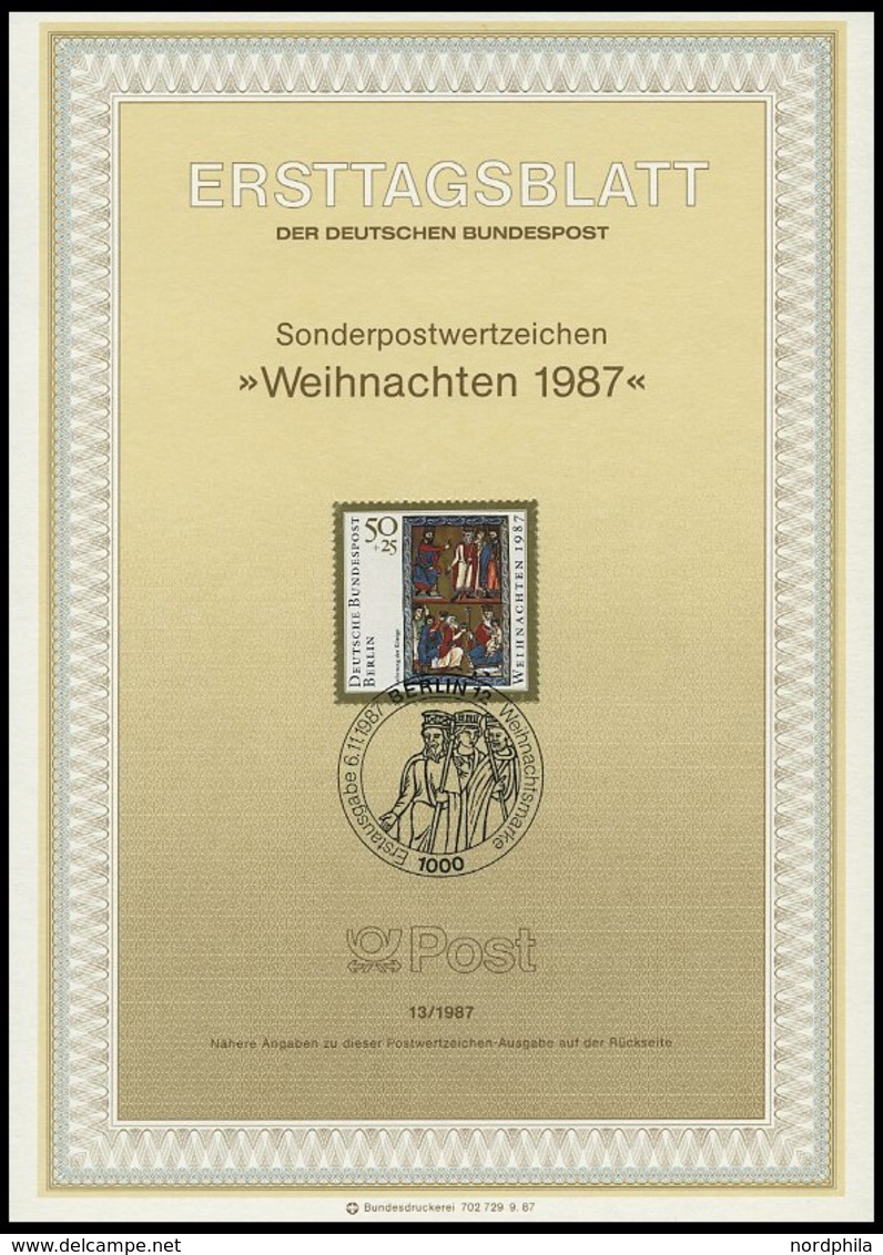 ERSTTAGSBLÄTTER 772-97 BrfStk, 1987, Kompletter Jahrgang, ETB 1 - 13/87, Pracht - Altri & Non Classificati