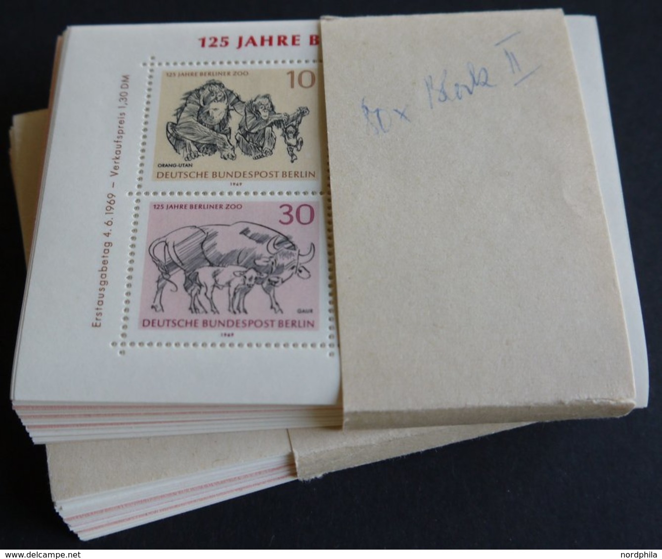 ENGROS Bl. 2 **, 1969, Block 125 Jahre Berliner Zoo, 180x, Pracht, Mi. 450.- - Collections