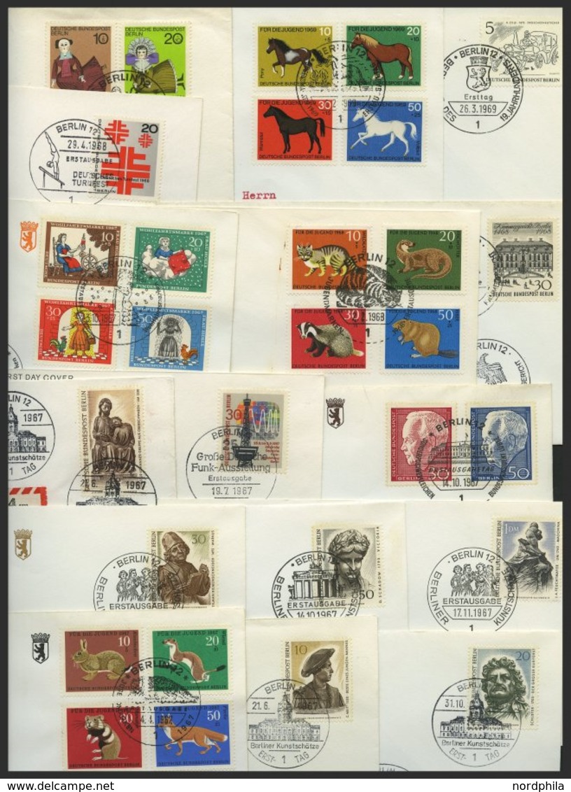 JAHRGÄNGE 299-378 BRIEF, 1967-70, 4 Komplette Jahrgänge Auf FDC`s, Pracht - Altri & Non Classificati