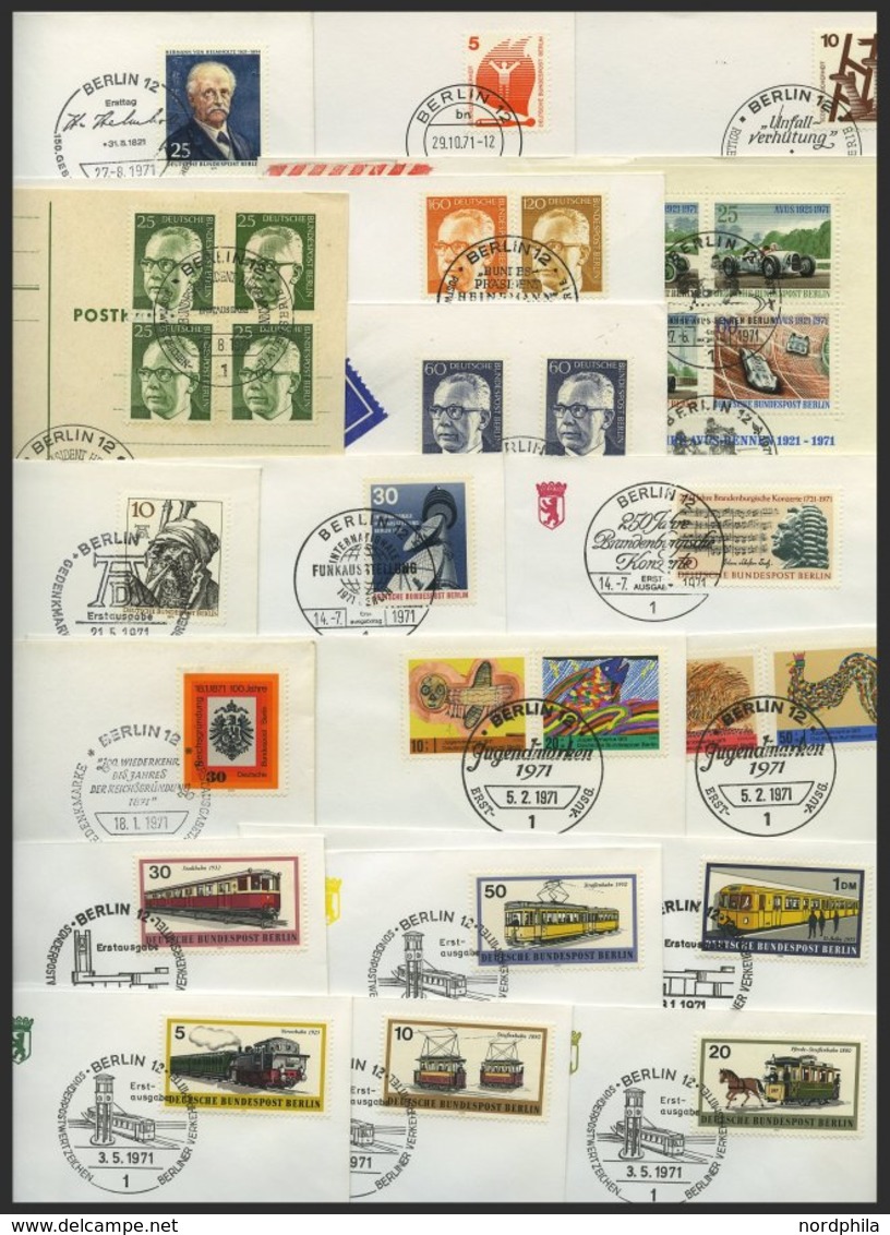 JAHRGÄNGE 379-441 BRIEF, 1971/2, 2 Komplette Jahrgänge Auf FDC`s, Pracht - Altri & Non Classificati