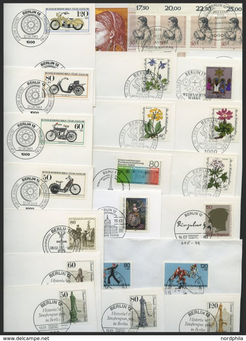 JAHRGÄNGE 689-707,730-771 BRIEF, 1983/85/86, 3 Komplette Jahrgänge Auf FDC`s, Pracht - Altri & Non Classificati