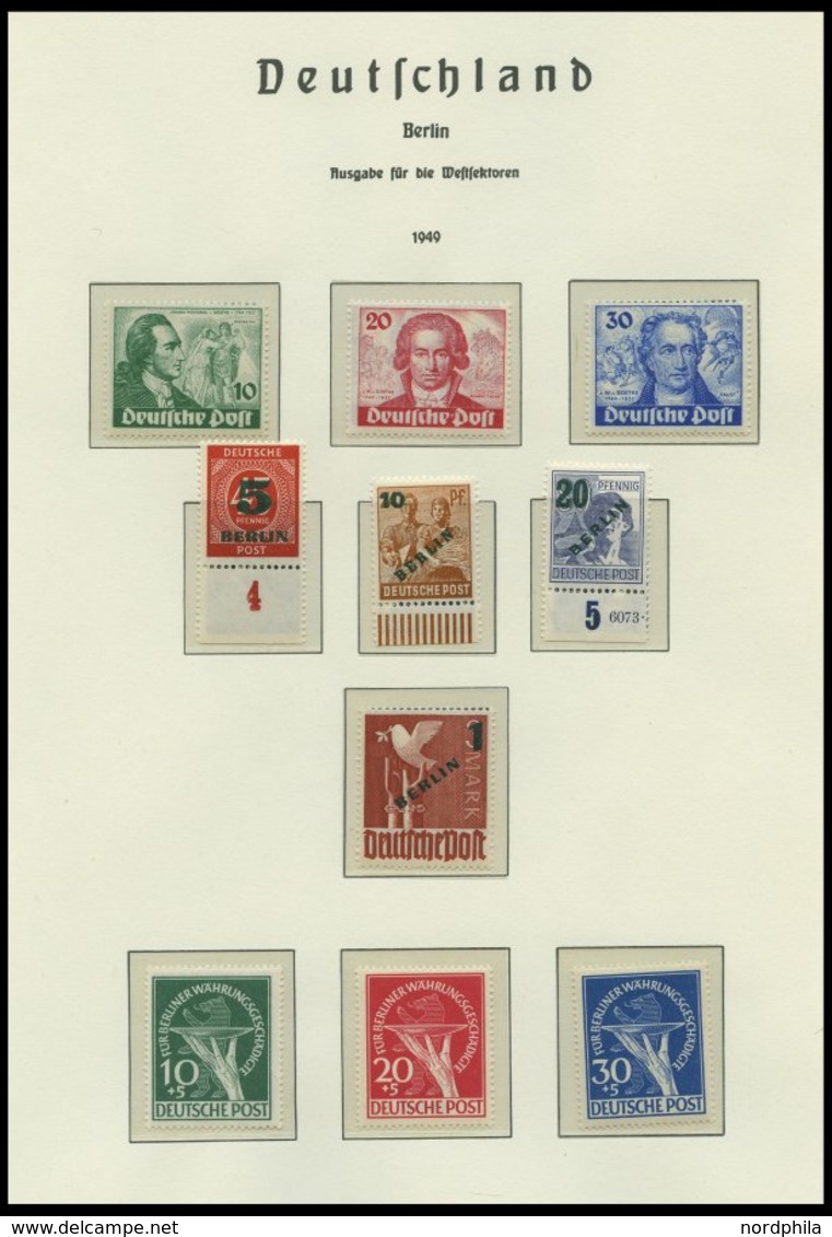 SAMMLUNGEN **, 1948-1990, Komplette Postfrische Sammlung Berlin Im Leuchtturm Falzlosalbum, Prachtsammlung, Schwarz-und  - Colecciones