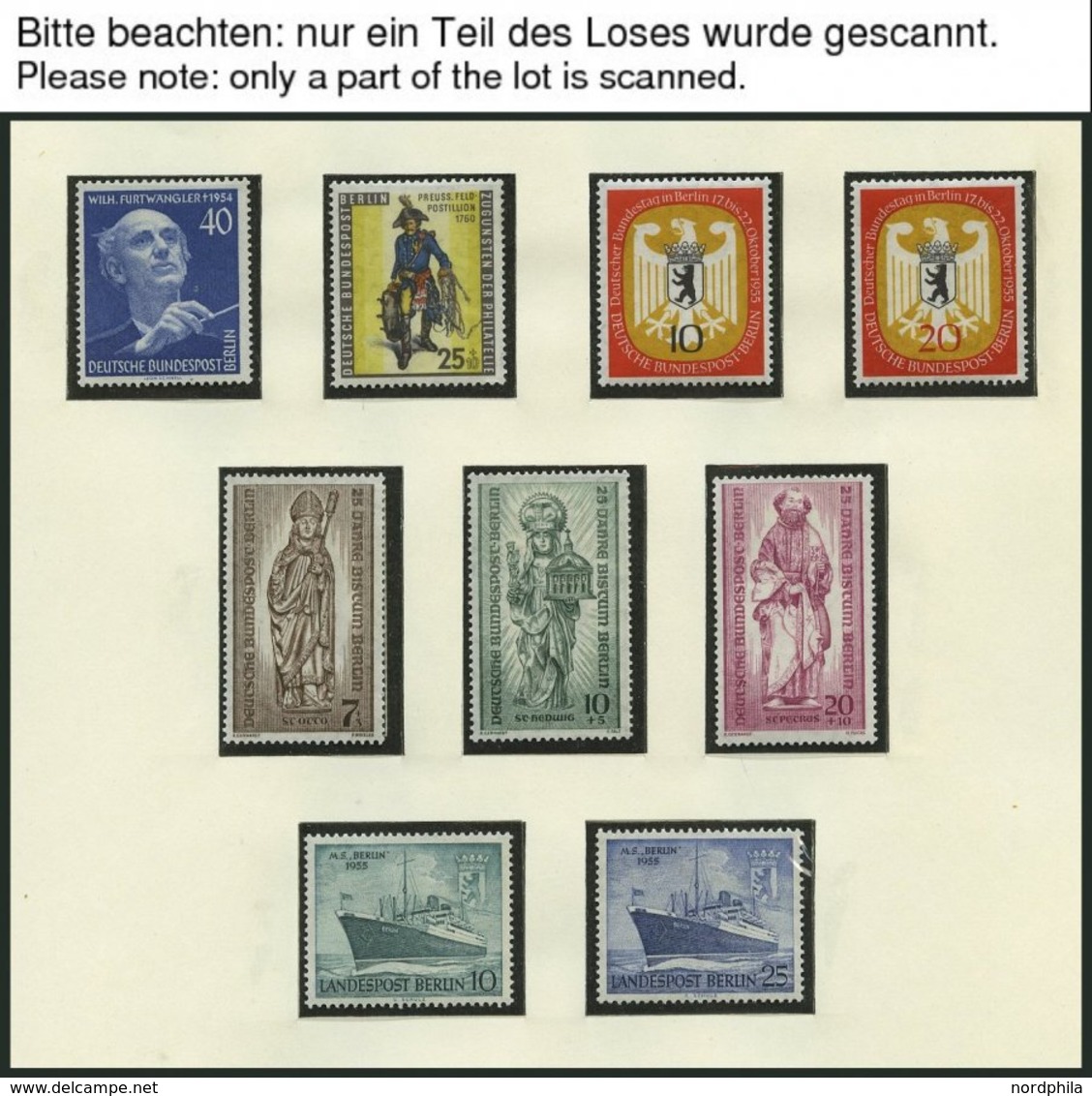SAMMLUNGEN **, 1955-79, Kompletter Sammlungsteil Im Lindner Falzlosalbum, Prachterhaltung - Colecciones