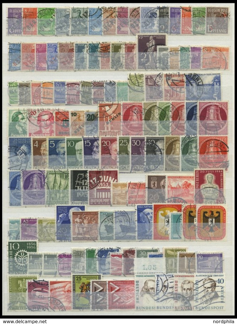 LOTS O, 1948-68, Kleine Gestempelte Partie Verschiedener Mittlerer Werte, Meist Pracht, Mi. 1000.- - Usados