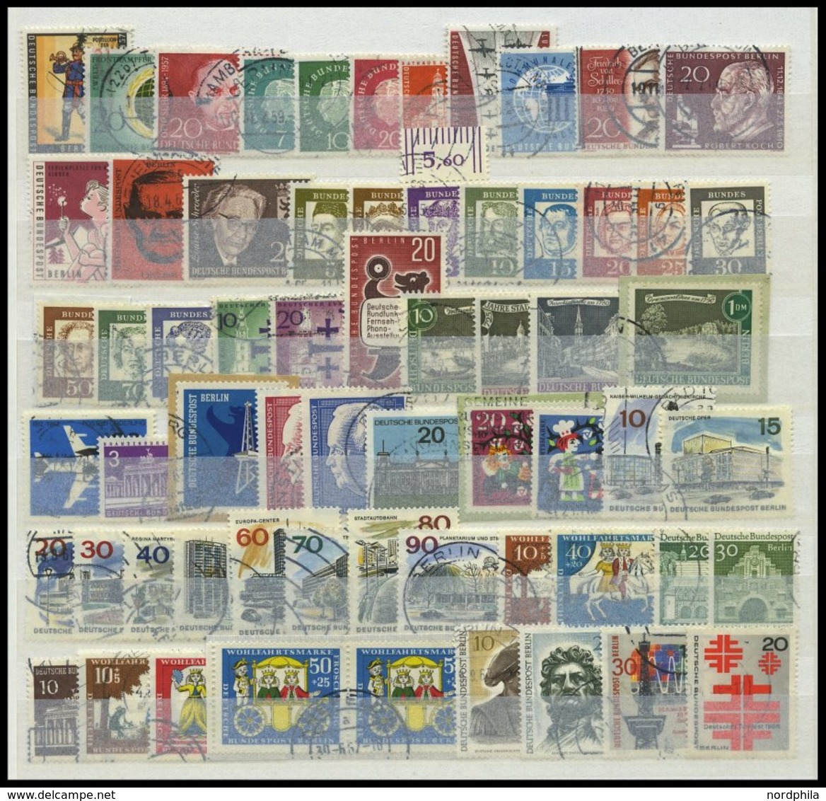 LOTS O, 1948-68, Kleine Gestempelte Partie Verschiedener Mittlerer Werte, Meist Pracht, Mi. 1000.- - Oblitérés