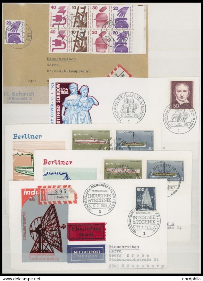 LOTS Brief,BrfStk , Interessante Partie Von Ca. 200 Briefen Und Vorderseiten In 2 Einsteckbüchern, Dabei Viele FDC`s, Ma - Used Stamps