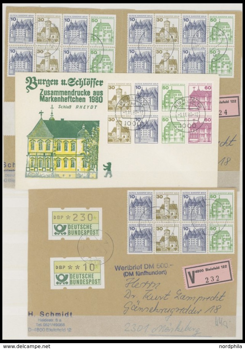 LOTS Brief,BrfStk , Interessante Partie Von Ca. 200 Briefen Und Vorderseiten In 2 Einsteckbüchern, Dabei Viele FDC`s, Ma - Used Stamps