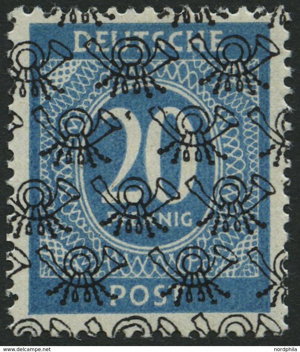 AMERIK. U. BRITISCHE ZONE VI/II **, 1948, 20 Pf. Netzaufdruck, Normale Zähnung, Pracht, Gepr. Schlegel, Mi. 110.- - Autres & Non Classés