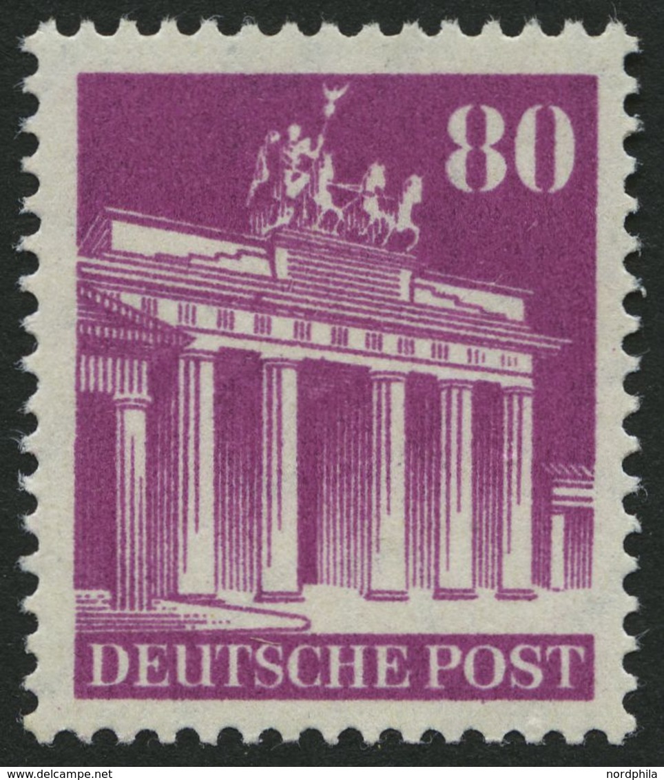 AMERIK. U. BRITISCHE ZONE 94eg **, 1948, 80 Pf. Eng Gezähnt, Pracht, Mi. 120.- - Autres & Non Classés