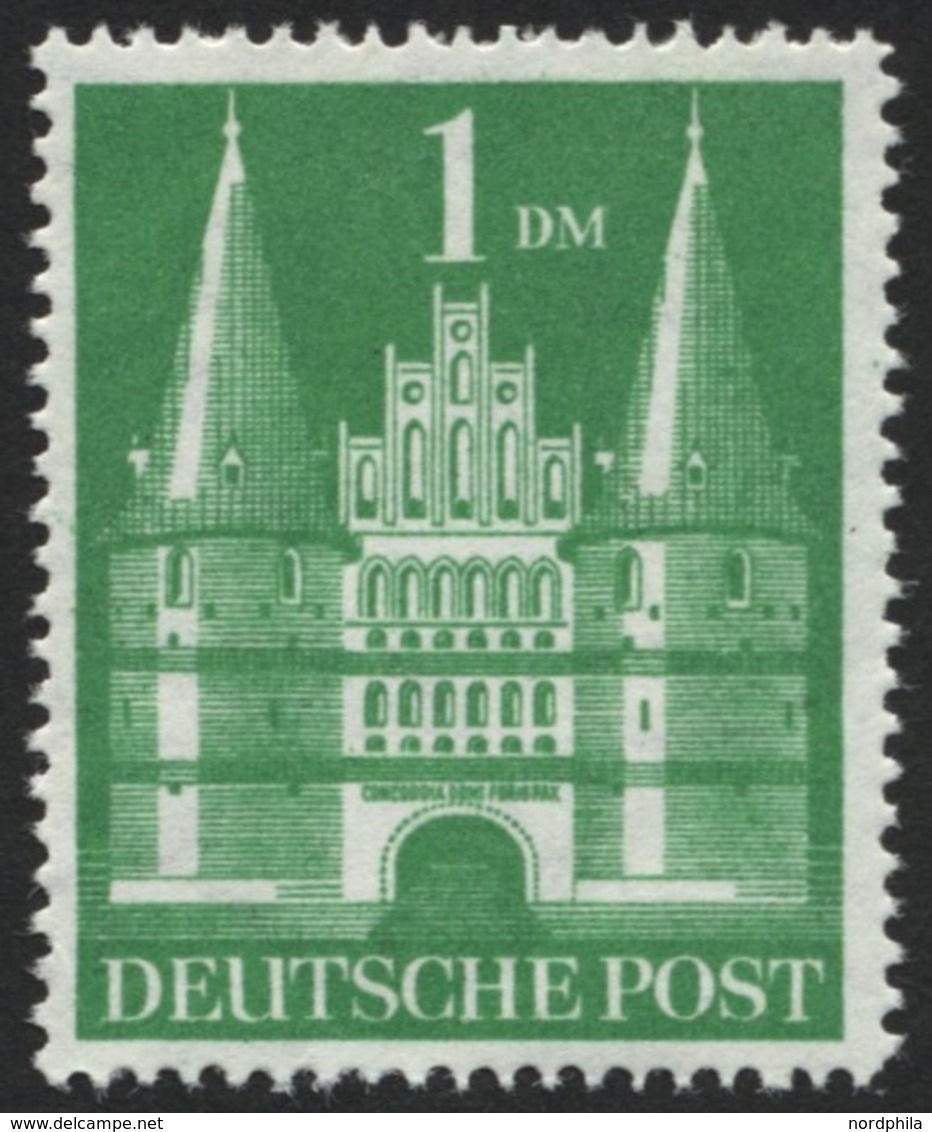 AMERIK. U. BRITISCHE ZONE 97IIeg **, 1948, 1 DM Eng Gezähnt, Herstellungsbedingte Gummibüge, Pracht, Mi. 160.- - Other & Unclassified