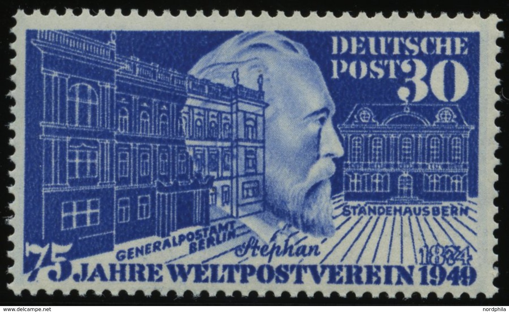 BUNDESREPUBLIK 116 **, 1949, 30 Pf. Stephan, Pracht, Mi. 70.- - Usati