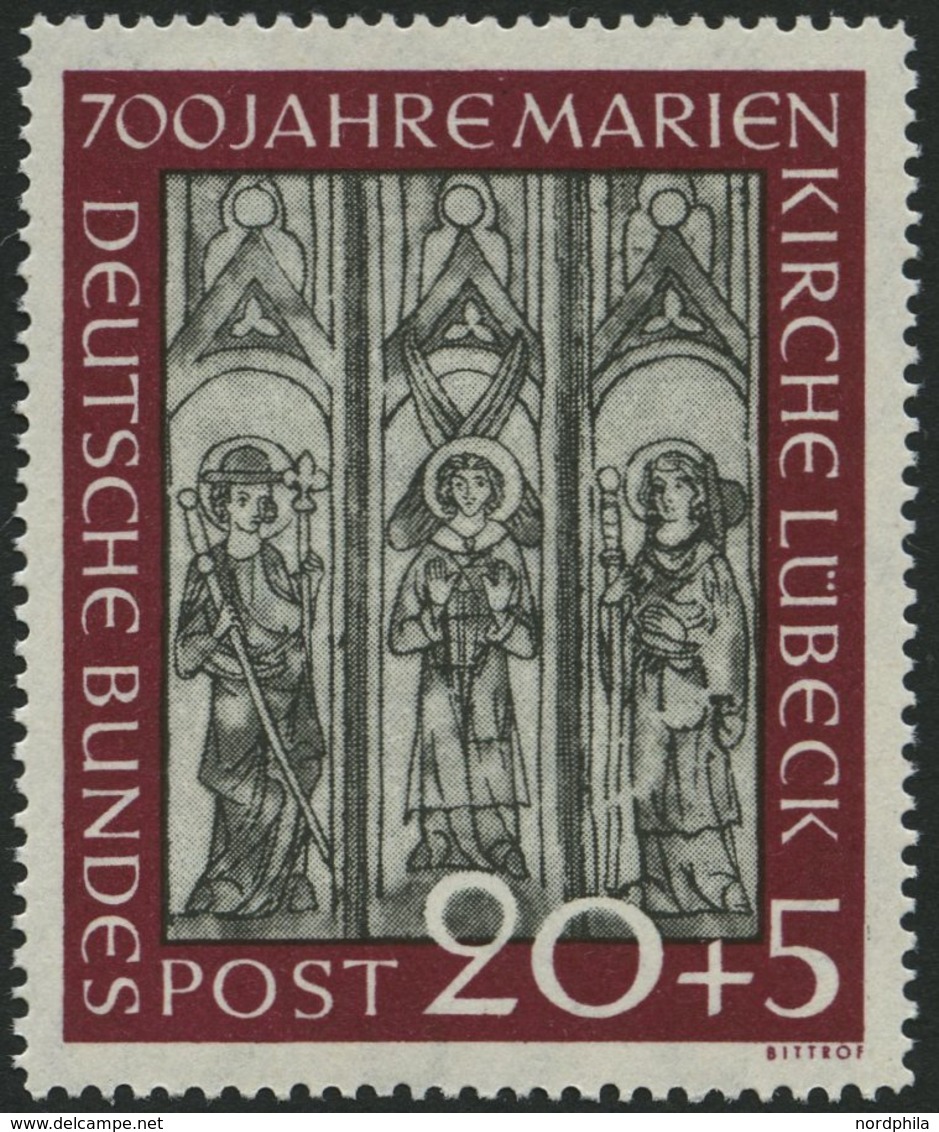 BUNDESREPUBLIK 140 **, 1951, 20 Pf. Marienkirche, Pracht, Mi. (110.-) - Used Stamps