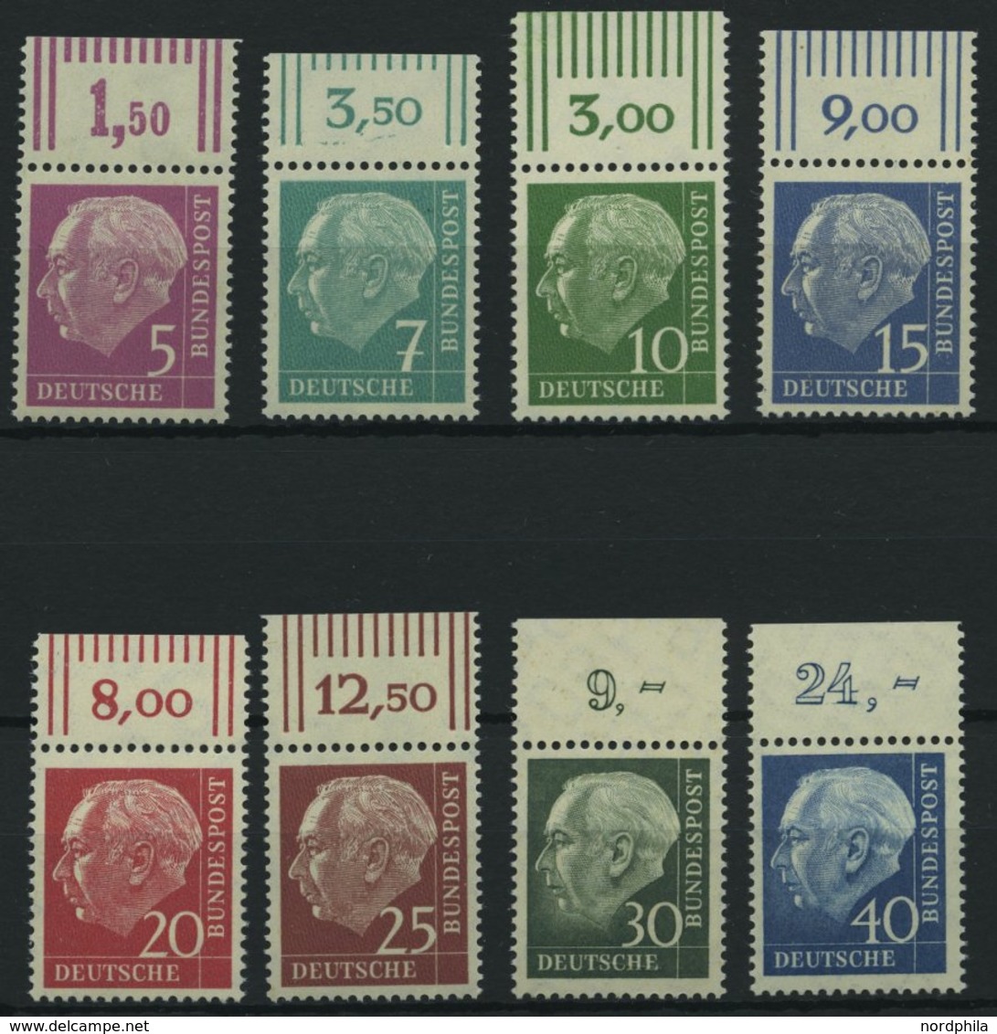 BUNDESREPUBLIK 179-260y **, 1960, Heuss Lumogen, Alle Mit Oberrand, Prachtsatz, Gepr. Schlegel - Usados