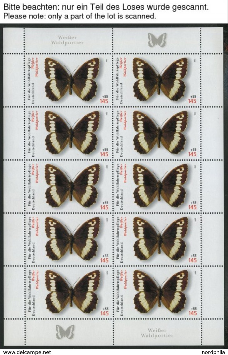 BUNDESREPUBLIK 2500-03KB **, 2005, Schmetterlinge Im Kleinbogensatz, Pracht, Mi. 90.- - Usados