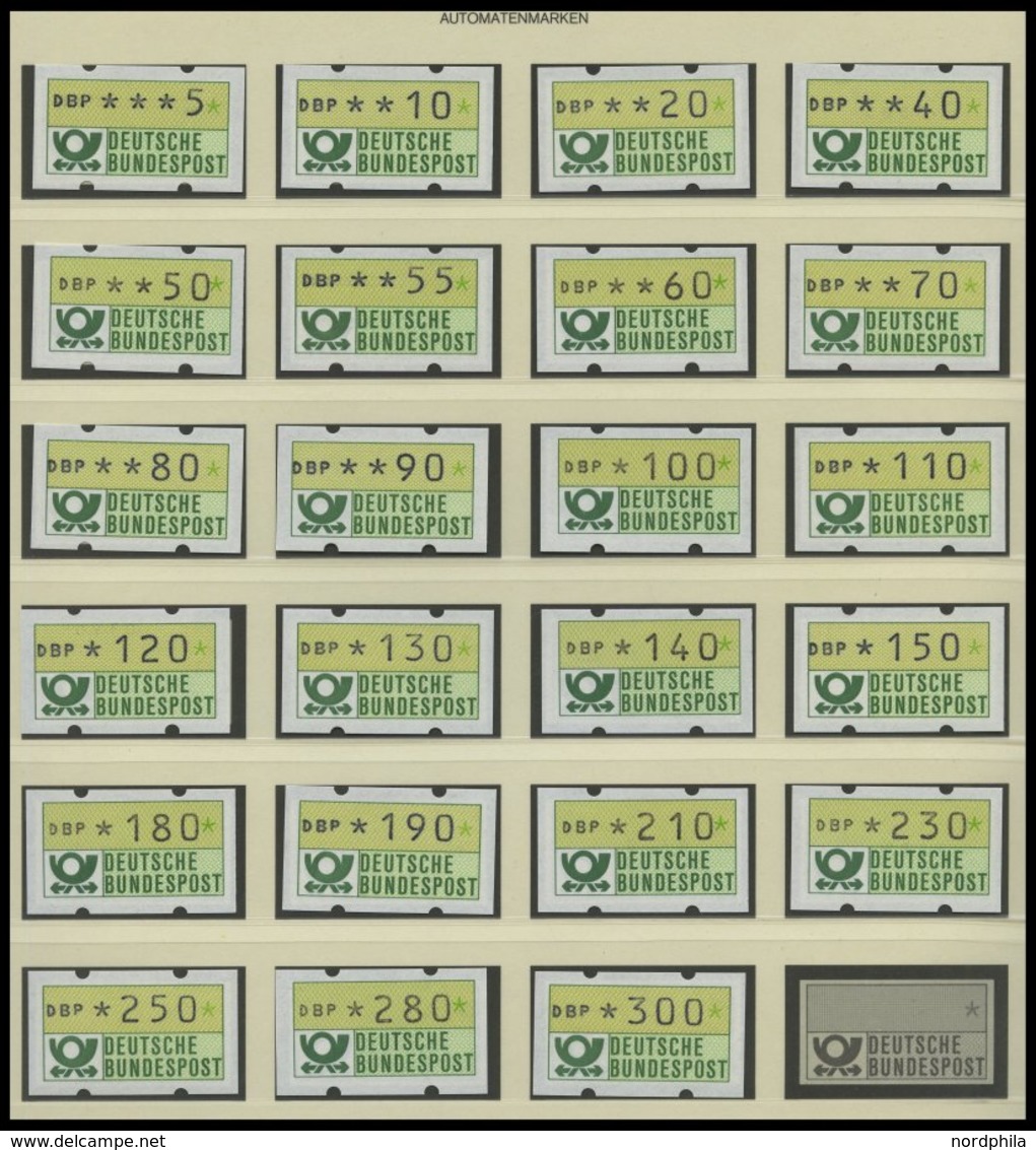 AUTOMATENMARKEN A 1 **, 1981/2, 4 Verschiedene Sätze, überwiegend Mit Rückseitigen Zähl-Nummern, Pracht - Machine Labels [ATM]