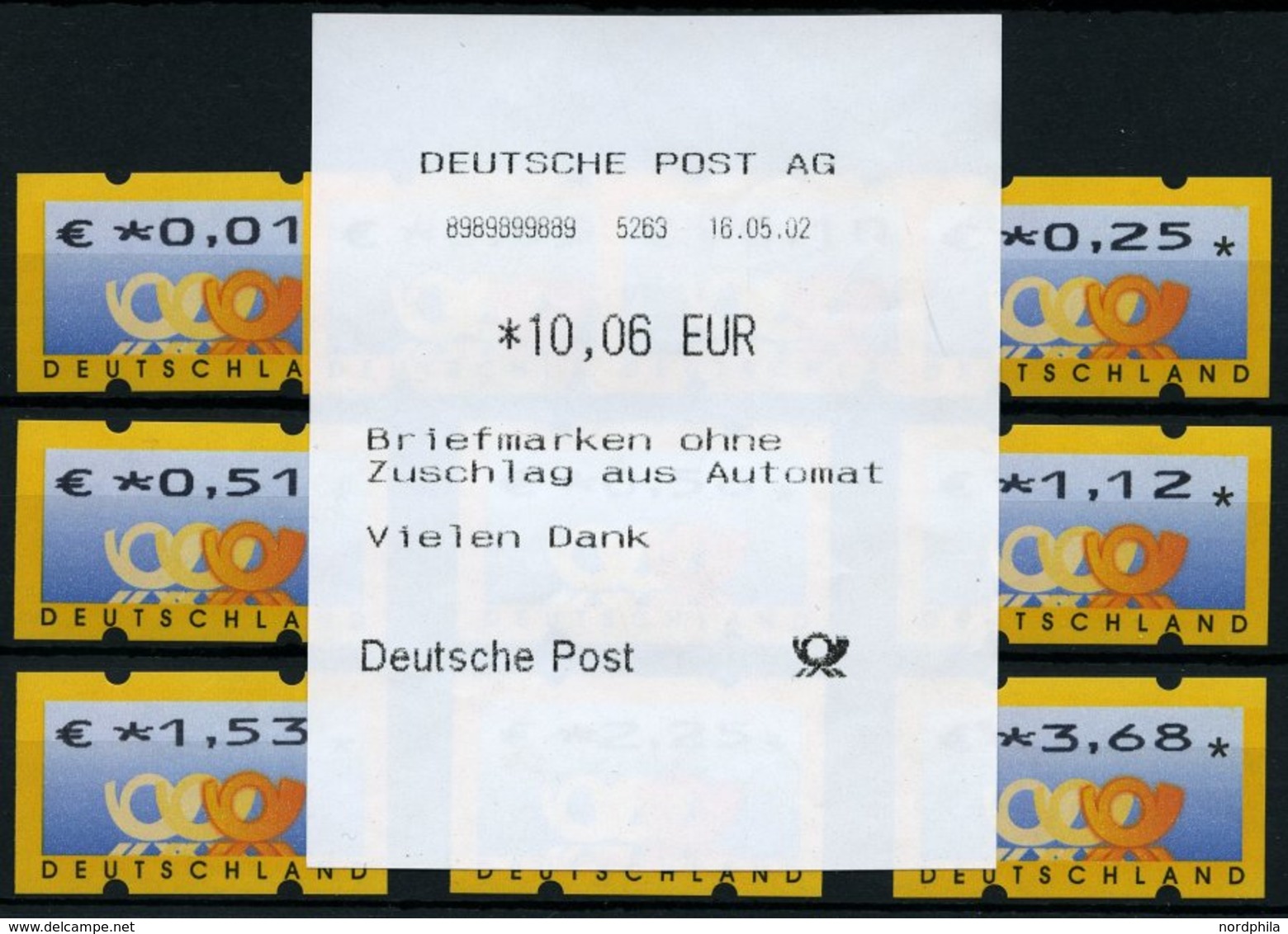 AUTOMATENMARKEN A 4.1 TS 1 **, 1.1.2002, Tastensatz 0.01 - 3.68 EUR Komplett, Pracht, Mi. 85.- - Timbres De Distributeurs [ATM]