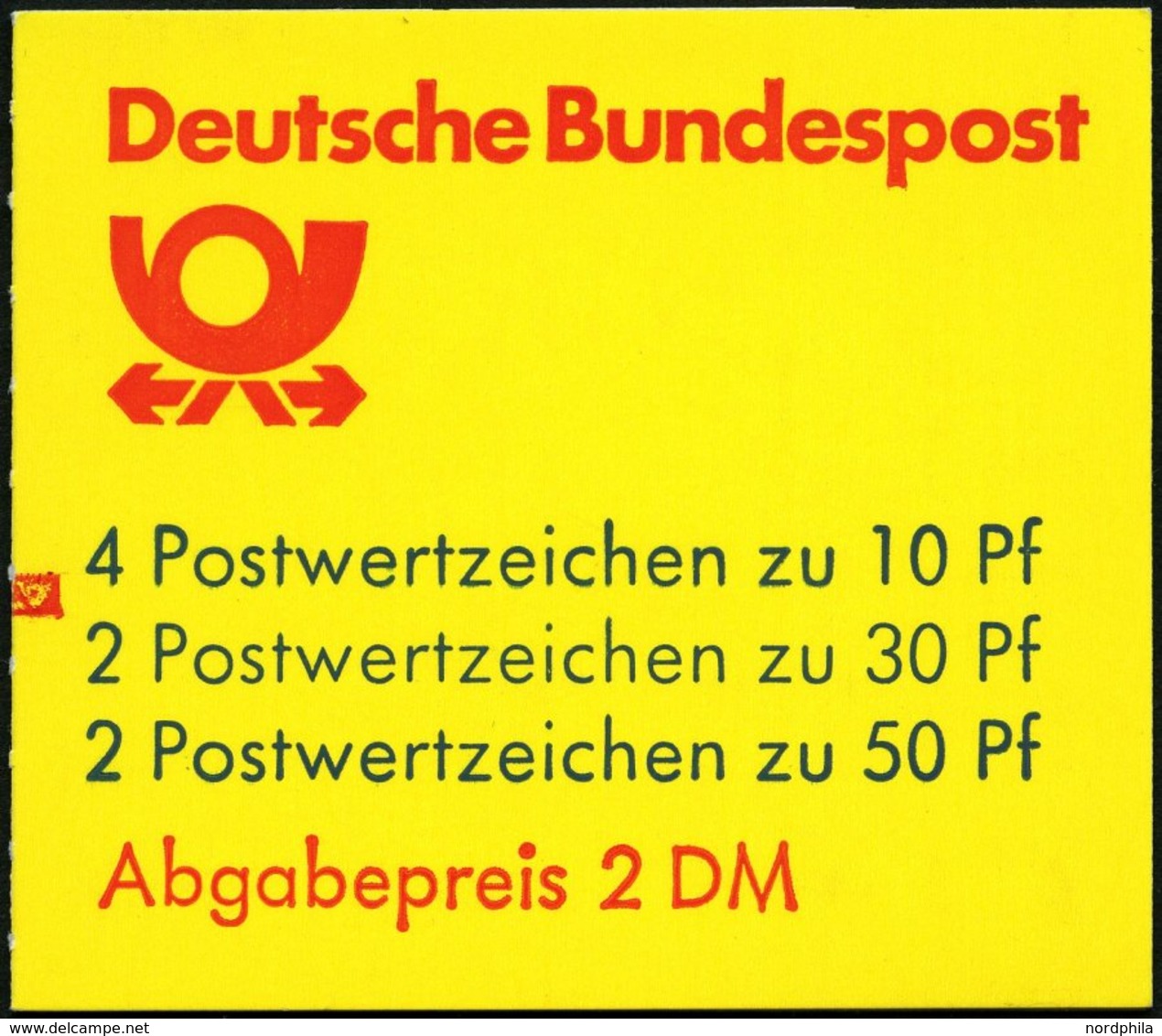 ZUSAMMENDRUCKE MH 22adK3 **, 1984, Markenheftchen Burgen Und Schlösser, 2. Deckelseite: Oberkante Brief Und P Von Post M - Autres & Non Classés