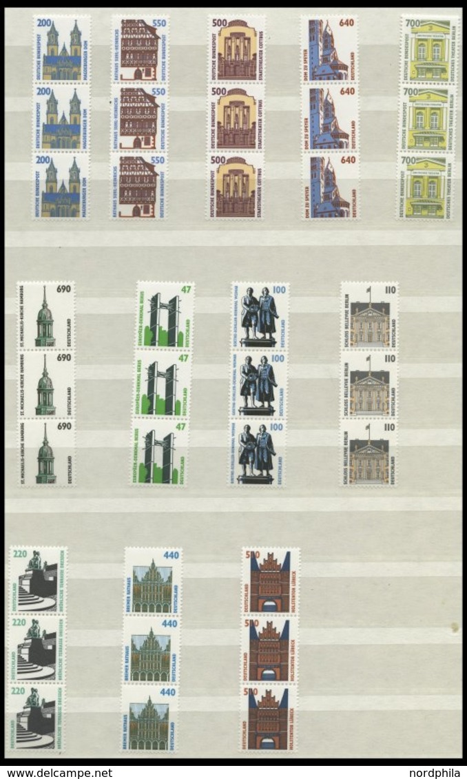 ROLLENMARKEN Aus 1340-1938 **, 1987-94, Dublettenpartie Rollenmarken Sehenswürdigkeiten, Pracht - Rolstempels