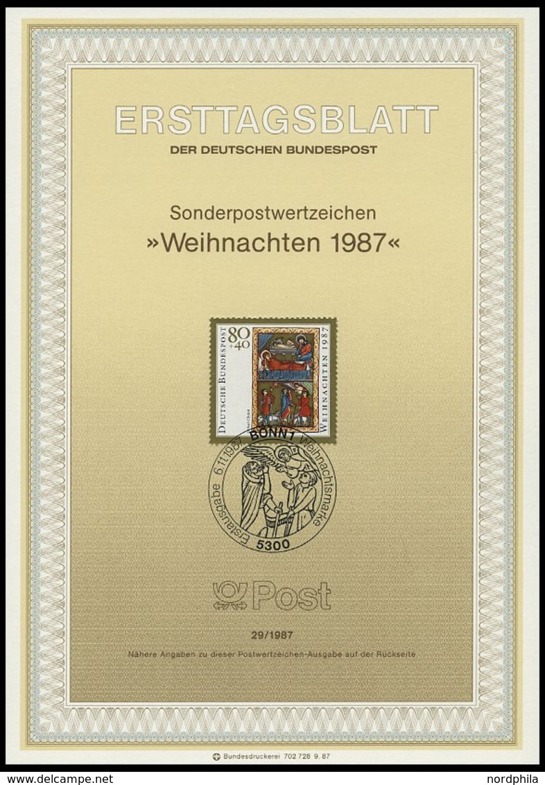 ERSTTAGSBLÄTTER 1306-46 BrfStk, 1987, Kompletter Jahrgang, ETB 1 - 29/87, Pracht - Autres & Non Classés
