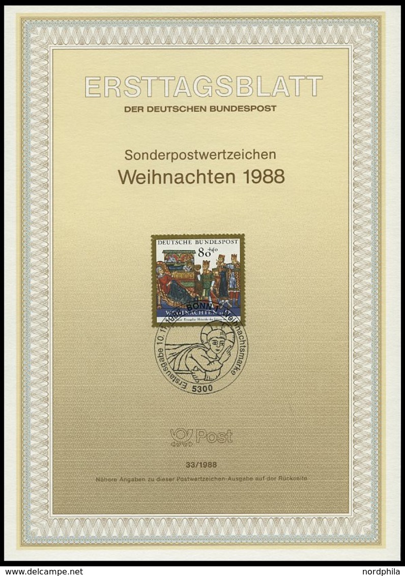 ERSTTAGSBLÄTTER 1347-96 BrfStk, 1988, Kompletter Jahrgang, ETB 1 - 33/88, Pracht - Autres & Non Classés