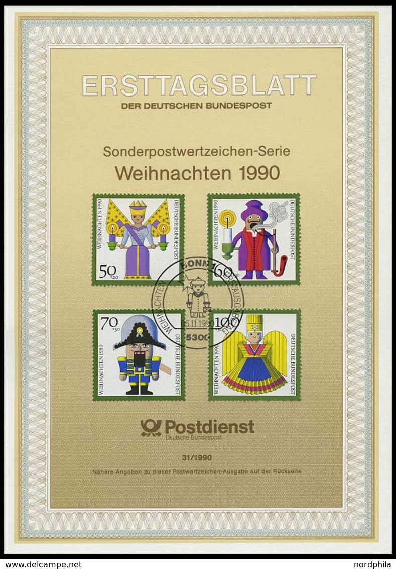 ERSTTAGSBLÄTTER 1444-87 BrfStk, 1990, Kompletter Jahrgang, ETB 1 - 31/90, Pracht - Autres & Non Classés