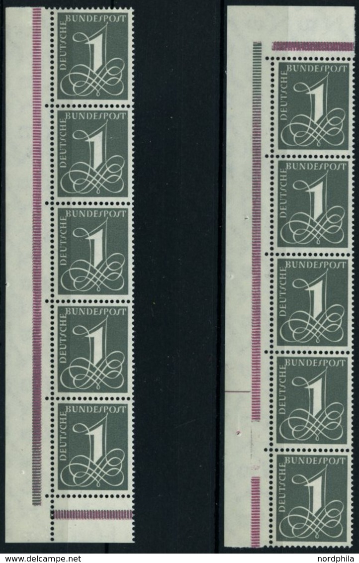 ENGROS 285YII **, 1950, 1 Pf. Ziffer, Wz. 4Y, Nachauflage, 10x, Pracht, Mi. 100.- - Variétés Et Curiosités