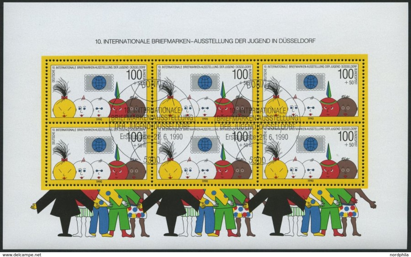 ENGROS Bl. 21 O, 1990, Block Briefmarkenausstellung, 8x Mit Ersttags-Sonderstempel, Pracht, Mi. (176.-) - Variétés Et Curiosités