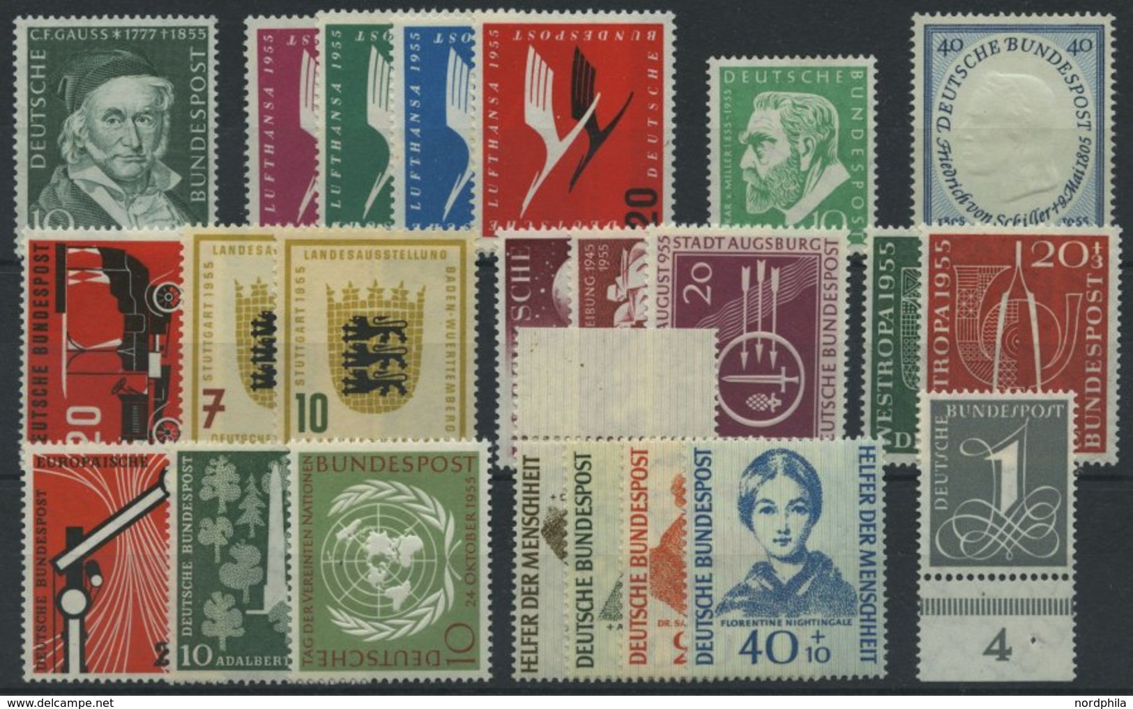 JAHRGÄNGE 204-26x **, 1955, Kompletter Jahrgang, Pracht - Used Stamps