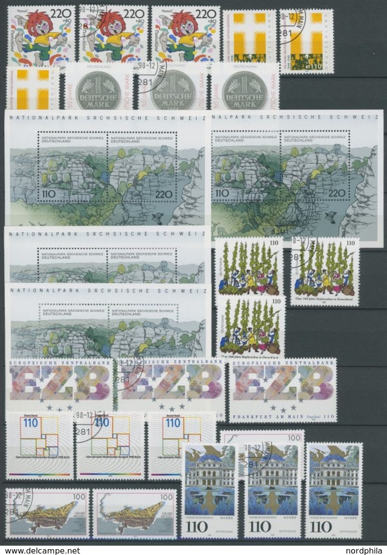 SAMMLUNGEN **, Ab Mi.Nr. 890 In Den Hauptnummern Komplette Postfrische Sammlung Bundesrepublik Von 1976-99 Sauber In 2 E - Usati