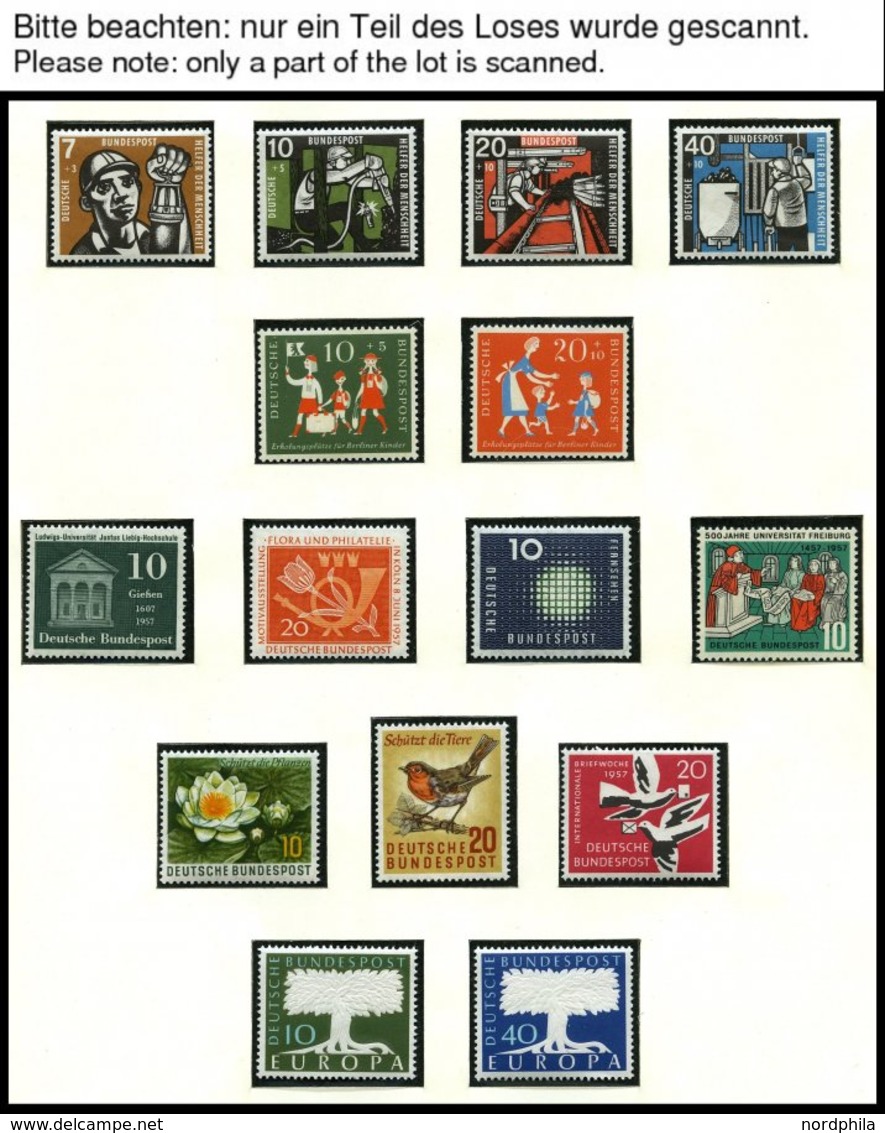 SAMMLUNGEN **, In Den Hauptnummern Komplette Postfrische Sammlung Bund Von 1957-70 Im Linder Falzlosalbum, Prachterhaltu - Gebruikt