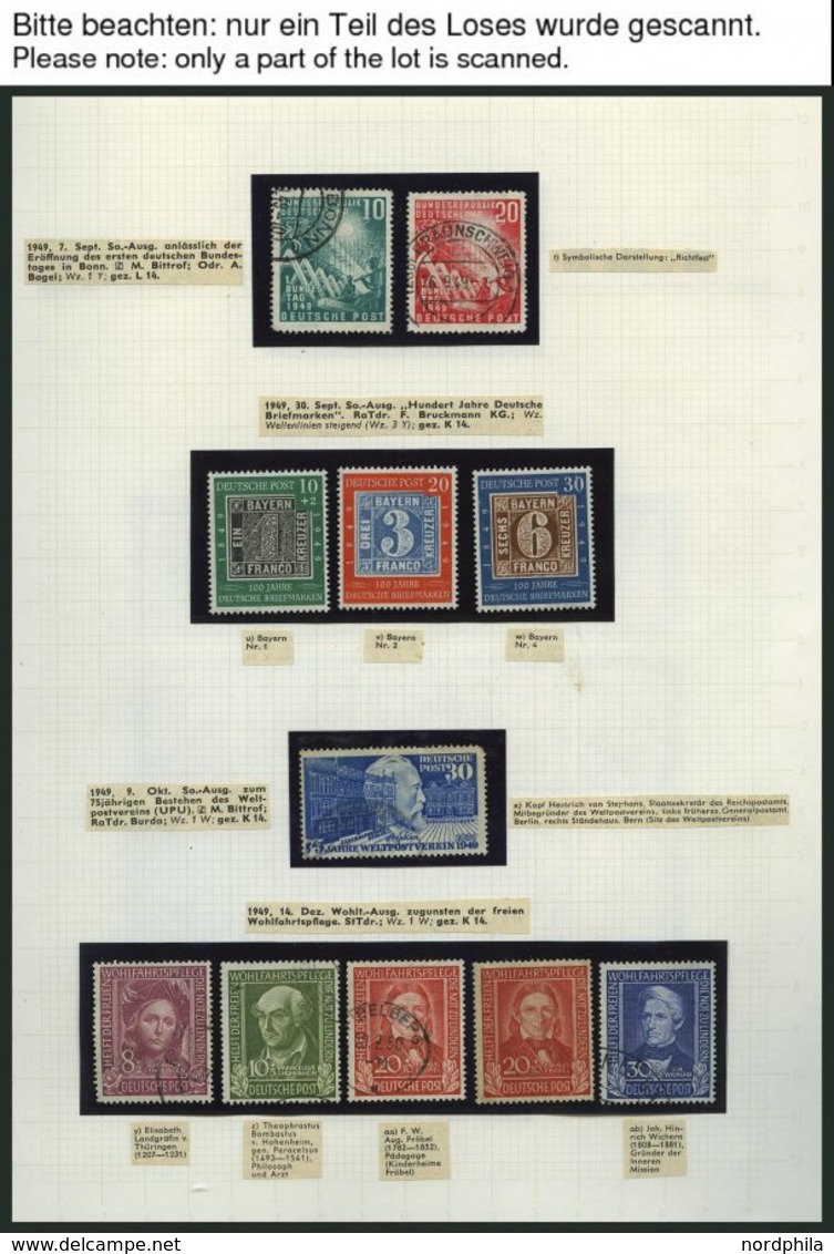 SAMMLUNGEN **,o, *, Bis Auf Heuss Liegendes Wz. Komplette Sammlung Bundesrepublik Von 1949-68 Im KA-BE-Album, Mit Mi.Nr. - Used Stamps