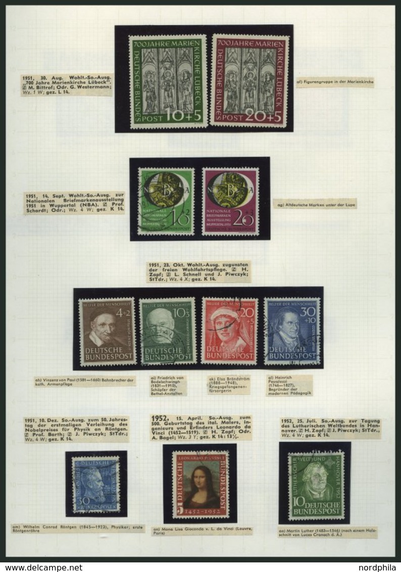 SAMMLUNGEN **,o, *, Bis Auf Heuss Liegendes Wz. Komplette Sammlung Bundesrepublik Von 1949-68 Im KA-BE-Album, Mit Mi.Nr. - Used Stamps