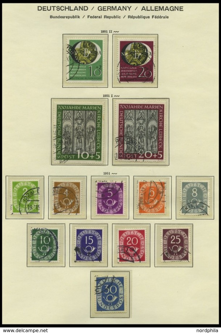 SAMMLUNGEN O, Komplette Gestempelte Sammlung Bundesrepublik Von 1949-76 Im Schaubek Falzlosalbum, Mit Heuss Liegendes Wz - Used Stamps