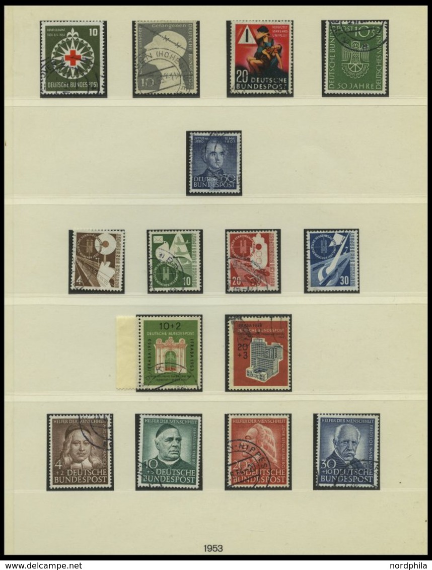 SAMMLUNGEN O, 1949-78, Bis Auf Mi.Nr. 159 In Den Hauptnummern Komplette Gestempelte Sammlung In 2 Lindner Falzlosalben,  - Used Stamps