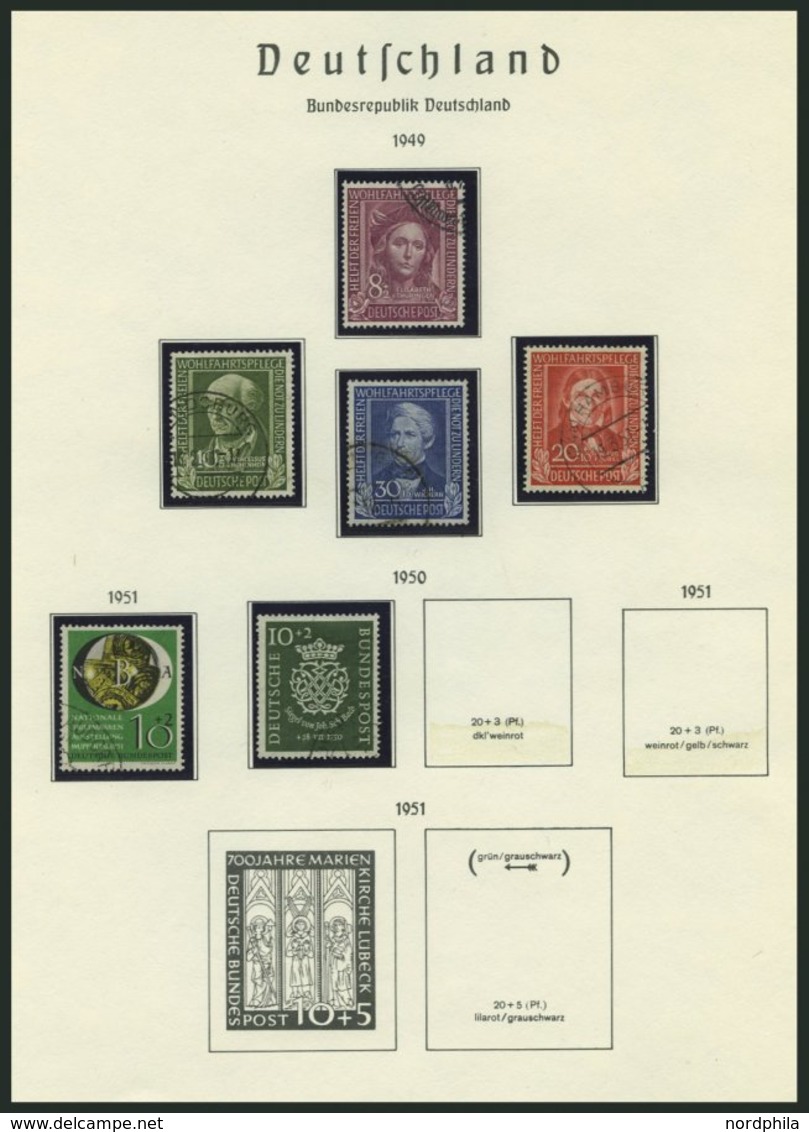 SAMMLUNGEN O, Bis Auf Wenige Werte Fast Nur Gestempelte Sammlung Bundesrepublik Von 1949-73 Mit Einigen Besseren Ausgabe - Used Stamps