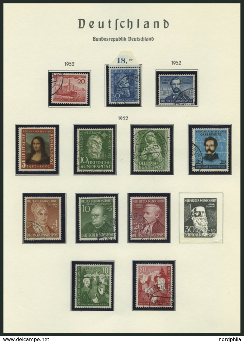 SAMMLUNGEN O, Bis Auf Wenige Werte Fast Nur Gestempelte Sammlung Bundesrepublik Von 1949-73 Mit Einigen Besseren Ausgabe - Used Stamps