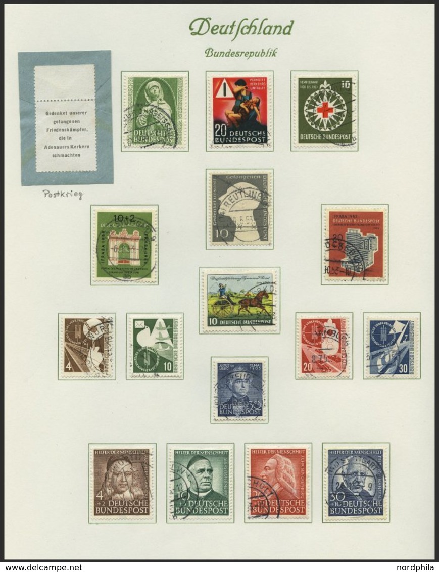 SAMMLUNGEN O, BRIEF, Sehr Sauber Gestempelte Komplette Sammlung Bund Von 1949-90, Dazu Briefe, FDC`s, Viele Waagerechte  - Usati