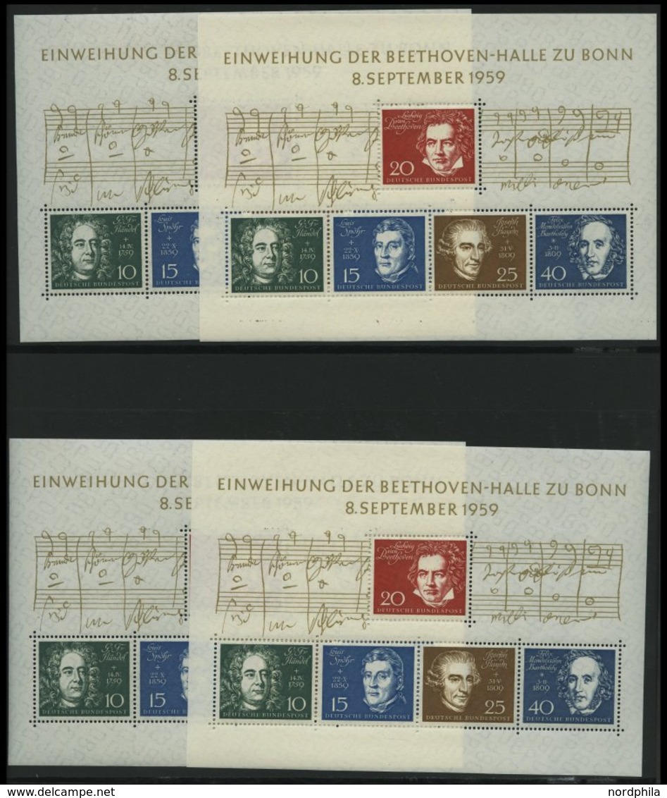 LOTS Bl. **, 1959-86, Partie Blocks, U.a. Bl. 2 (23x), Bl. 3 (13x) Etc., Nur Prachterhaltung, Mi. 1400.- - Gebruikt