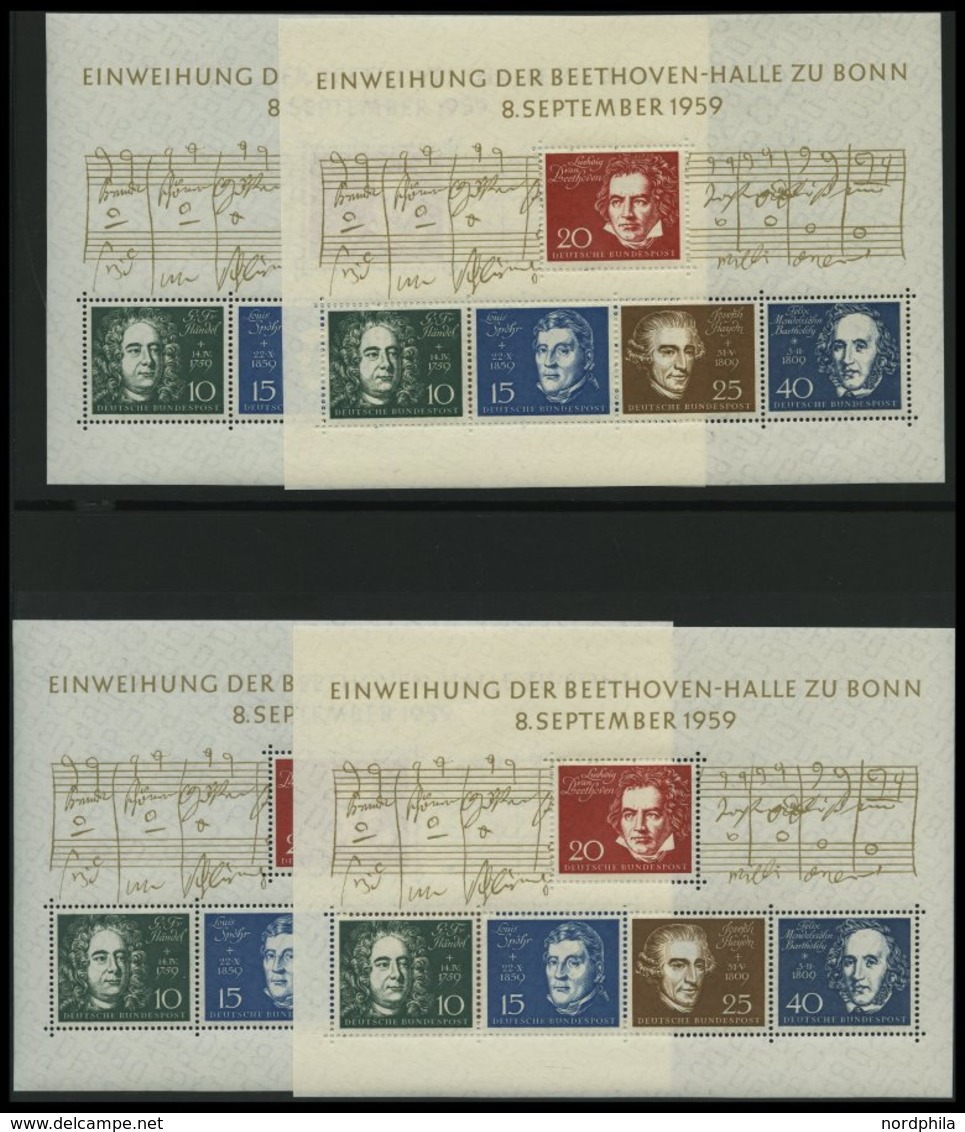 LOTS Bl. **, 1959-86, Partie Blocks, U.a. Bl. 2 (23x), Bl. 3 (13x) Etc., Nur Prachterhaltung, Mi. 1400.- - Used Stamps